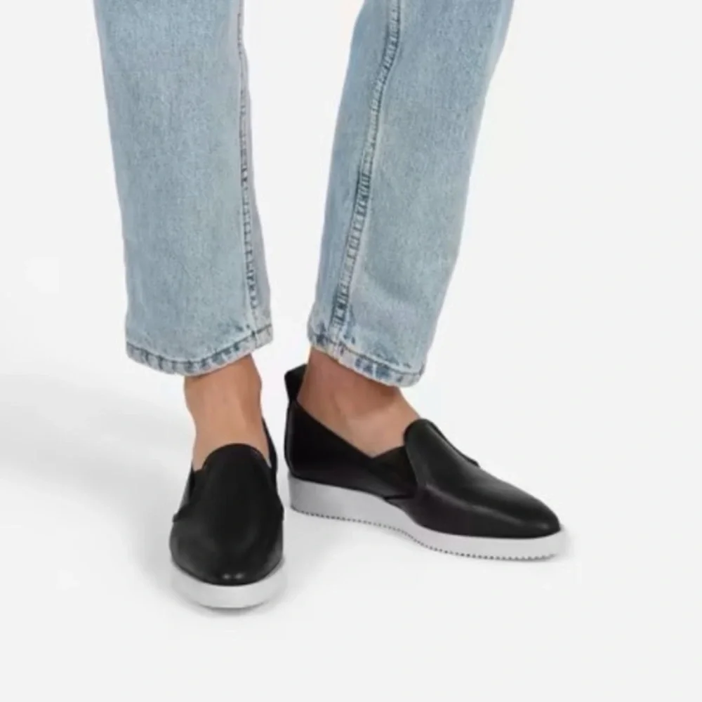 NEW Everlane Leather Street Shoe Black Size 8.5